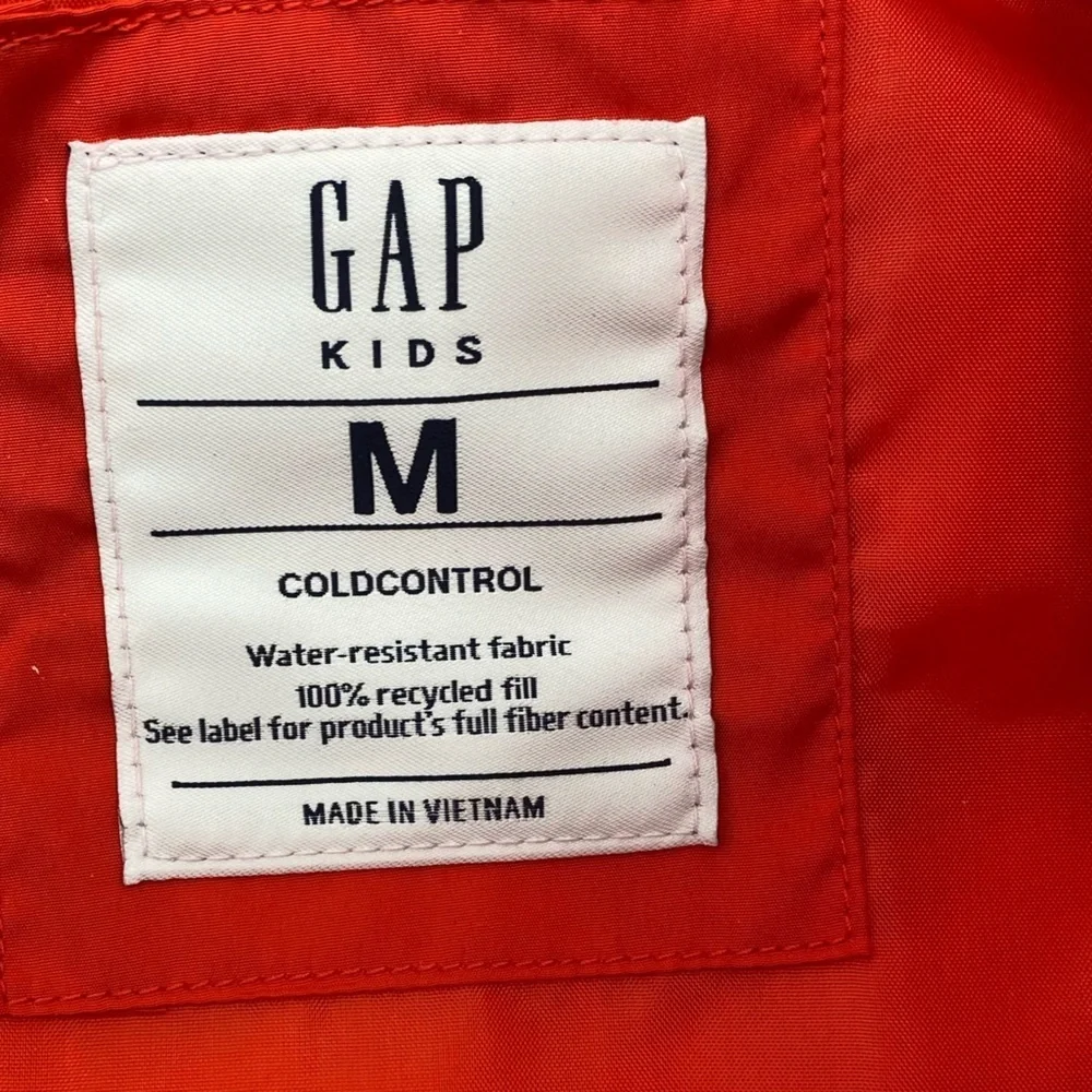 GAP red Puffer Vest size M